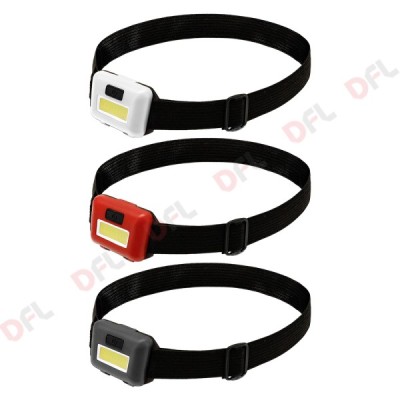 LAMPADA FRONTALE A LED RICARICABILE C/FASCIA  1W TICK