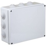 Scatola stagna di derivazione con passacavi da parete IP55 FAEG FG13406, 190 mm x 140 mm, Doppio isolamento, Grigio Chiaro